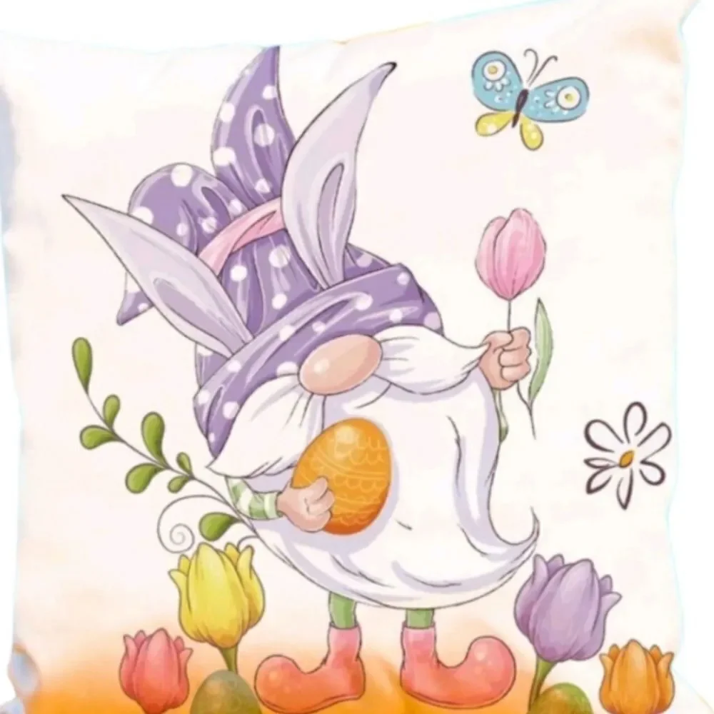 Easter Gnome Pillow Cover